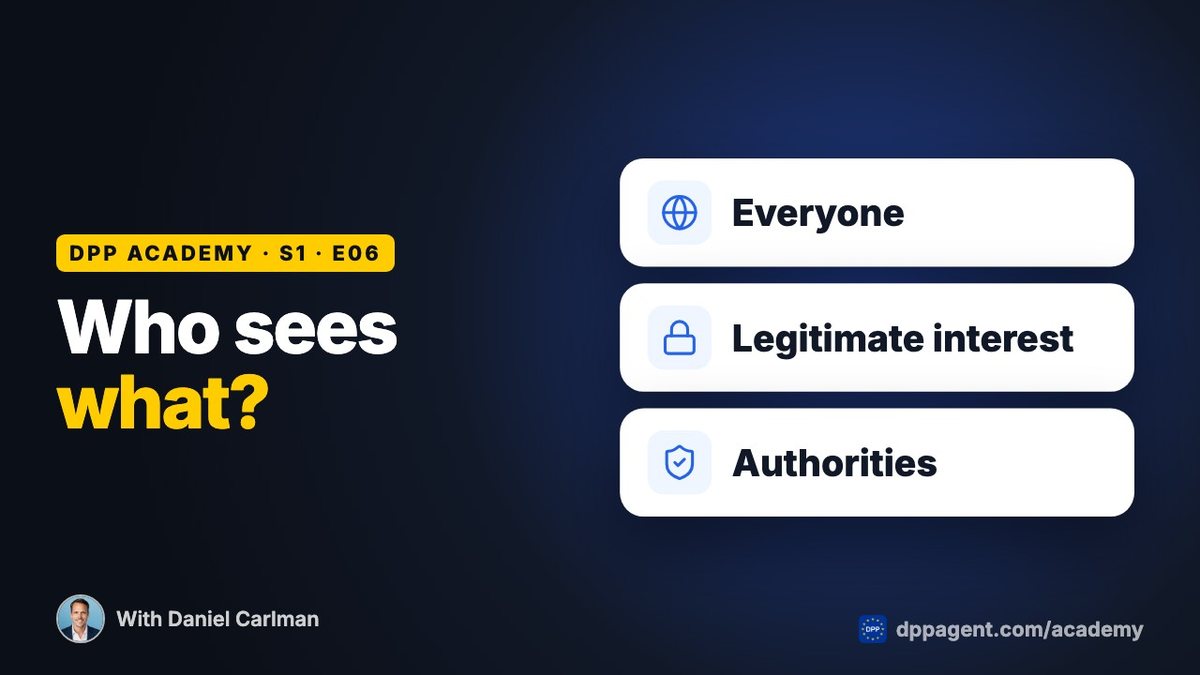 DPP Academy episode “Who sees what” on Digital Product Passports