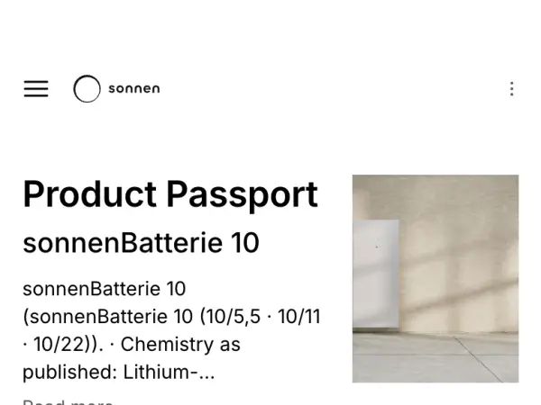 Screenshot: sonnen