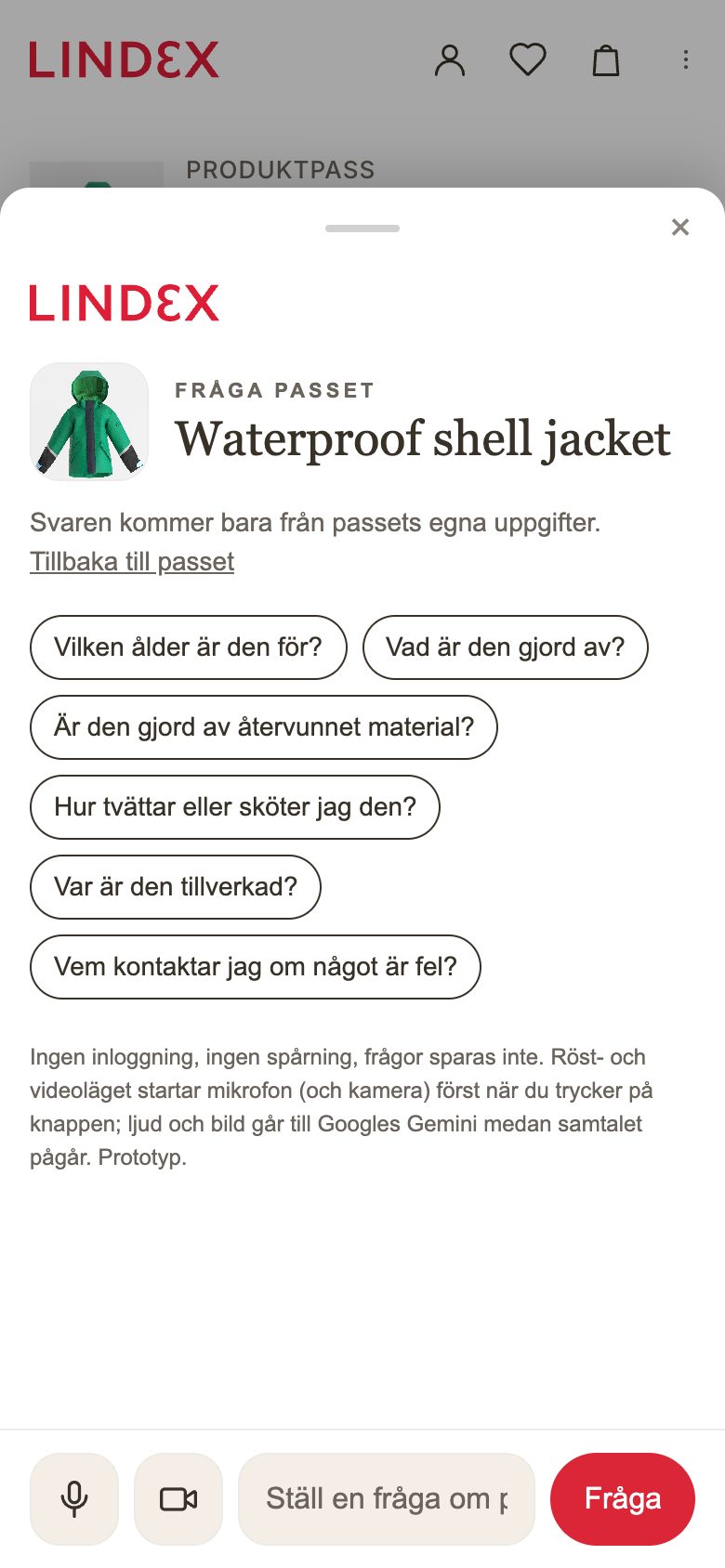 Skärmbild: Fråga passet
