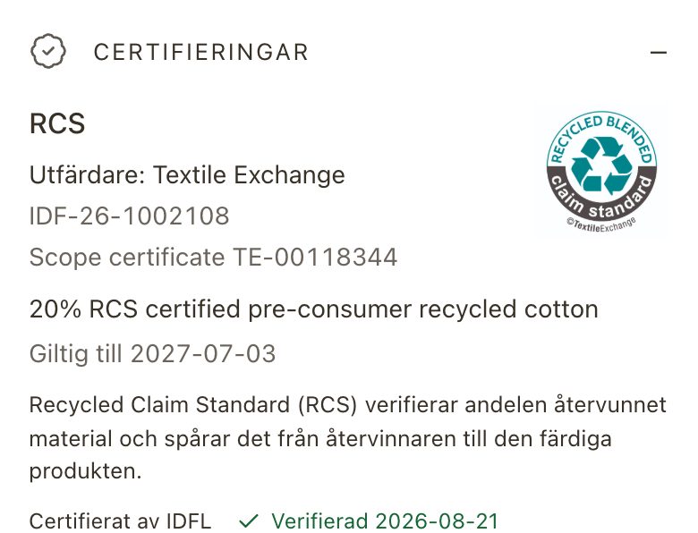 Skärmbild: Certifikat