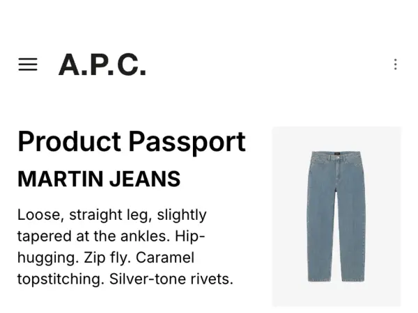 Screenshot: A.P.C.