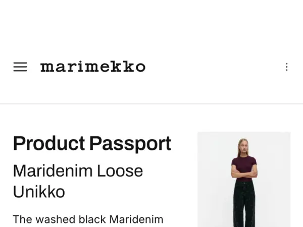 Screenshot: Marimekko